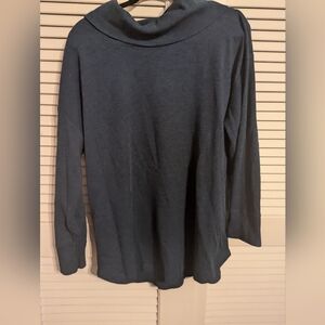 CJ Banks Blue Cowl turtleneck